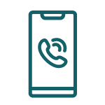 Phone icon with call symbol