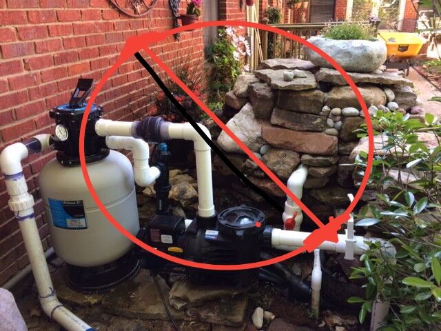 External pond clearance pump